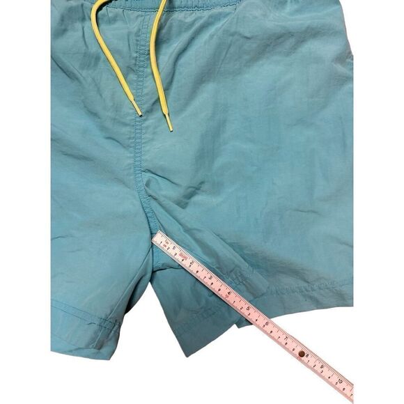 Polo Ralph Lauren Men's Aqua Blue Solid Traveler 5.5" Swim Trunks Sz M - Picture 7 of 9